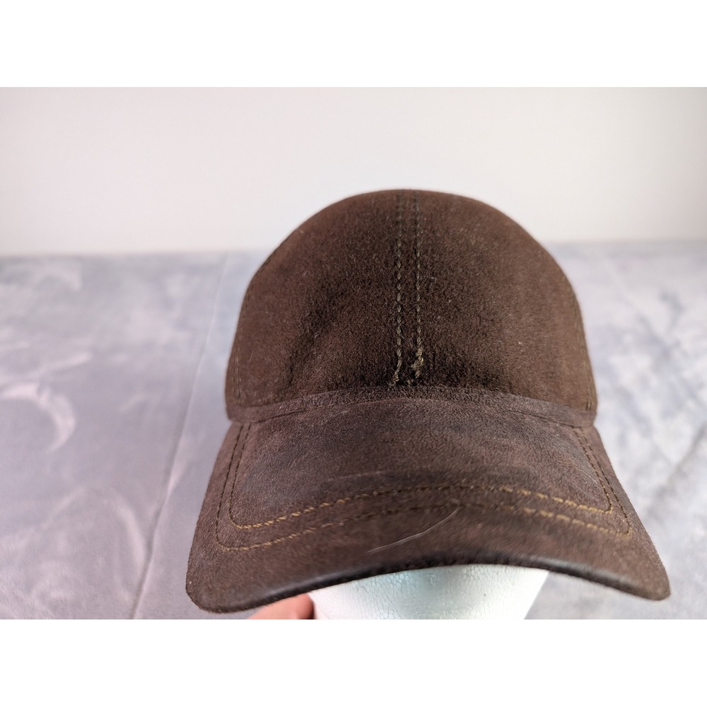 Ethos Brown Wool Baseball Cap Adjustable Strapback Hat 100% Wool One Size
